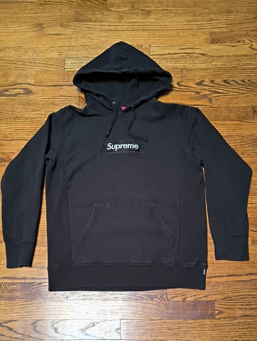 Supreme Black Box Logo Hoodie with Drawstring